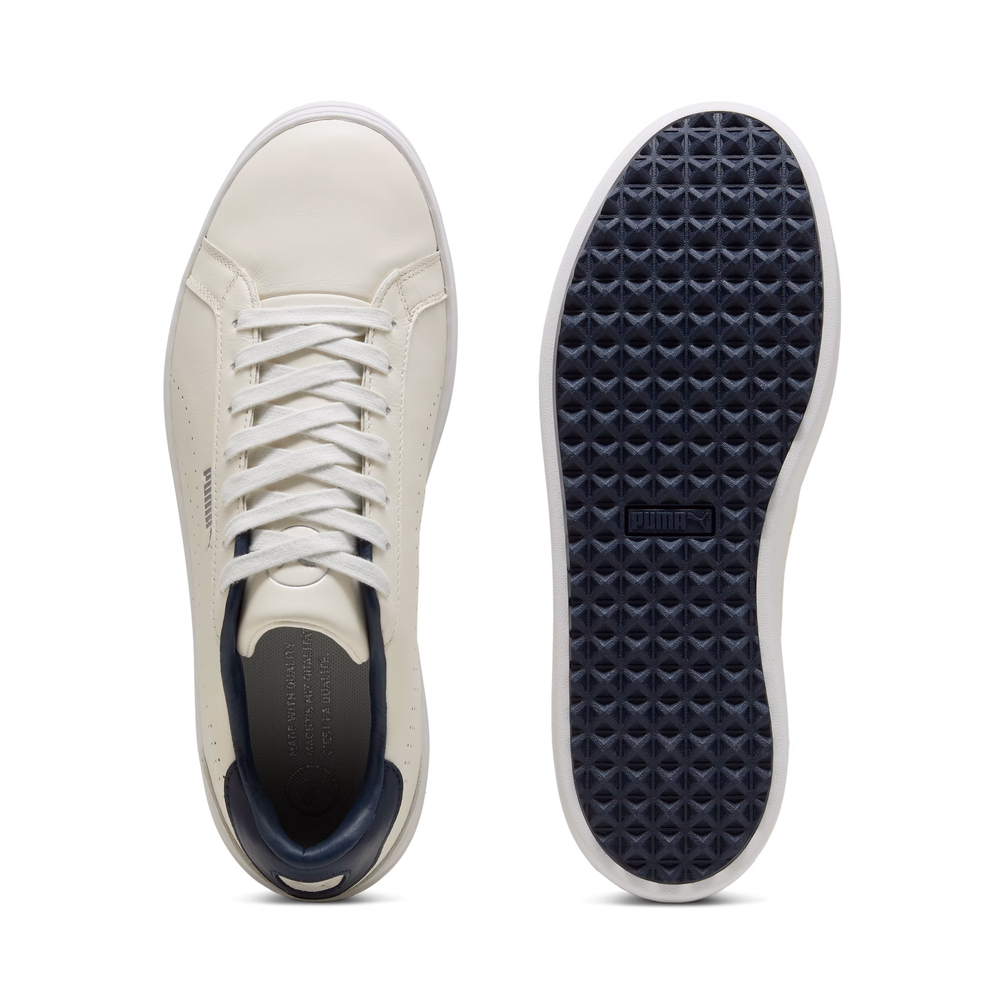 PUMAMen's Clyde G Spikeless Golf Shoe - Off-White/Navy