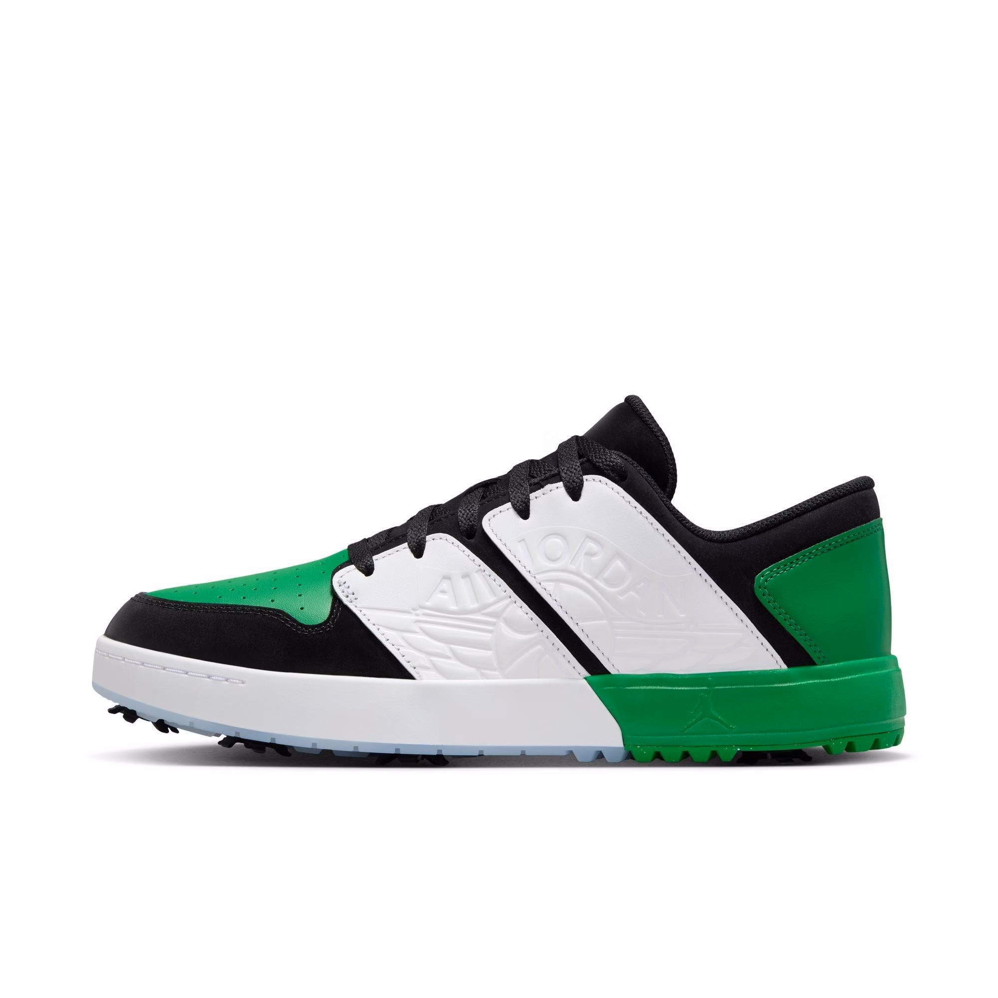 JORDANPrior Generation - Jordan NU Retro Low G Spiked Golf Shoe - Black/Green