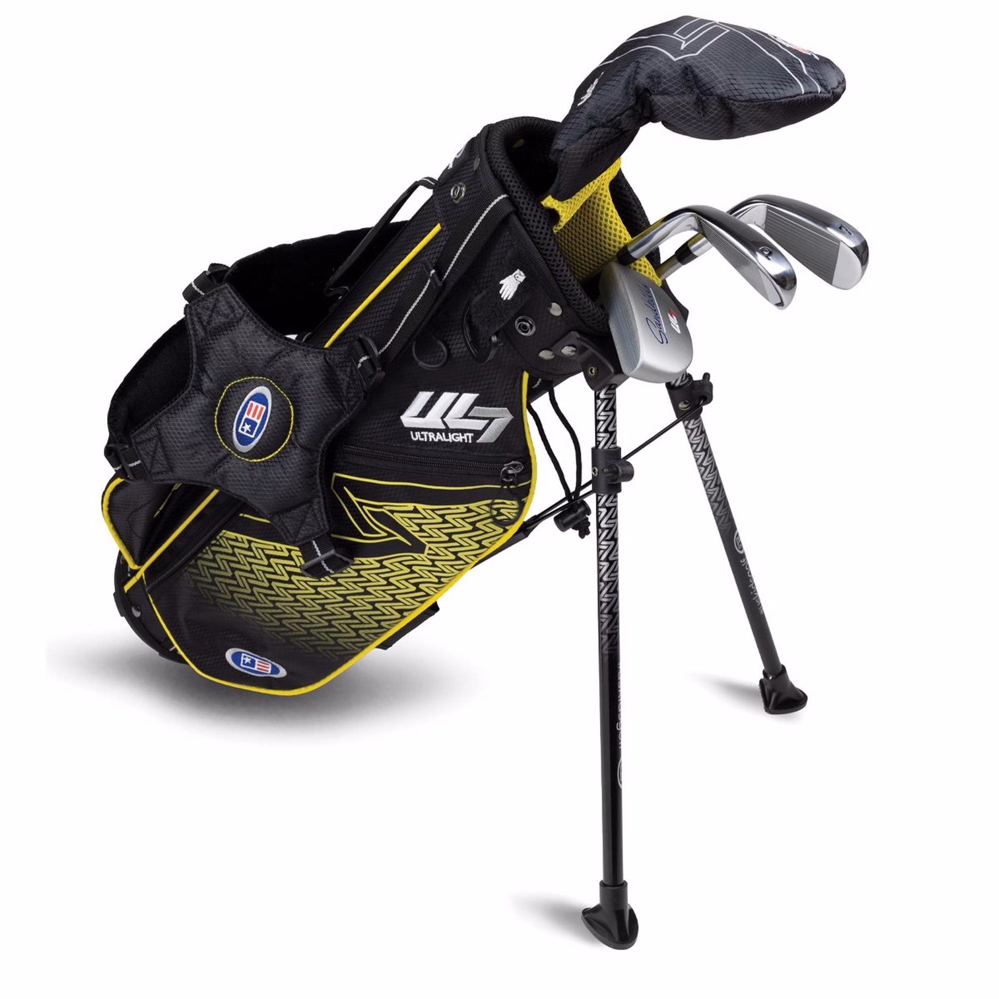 US KIDSUL7 Junior 42 Inch 4-Piece Black Stand Bag Package Set
