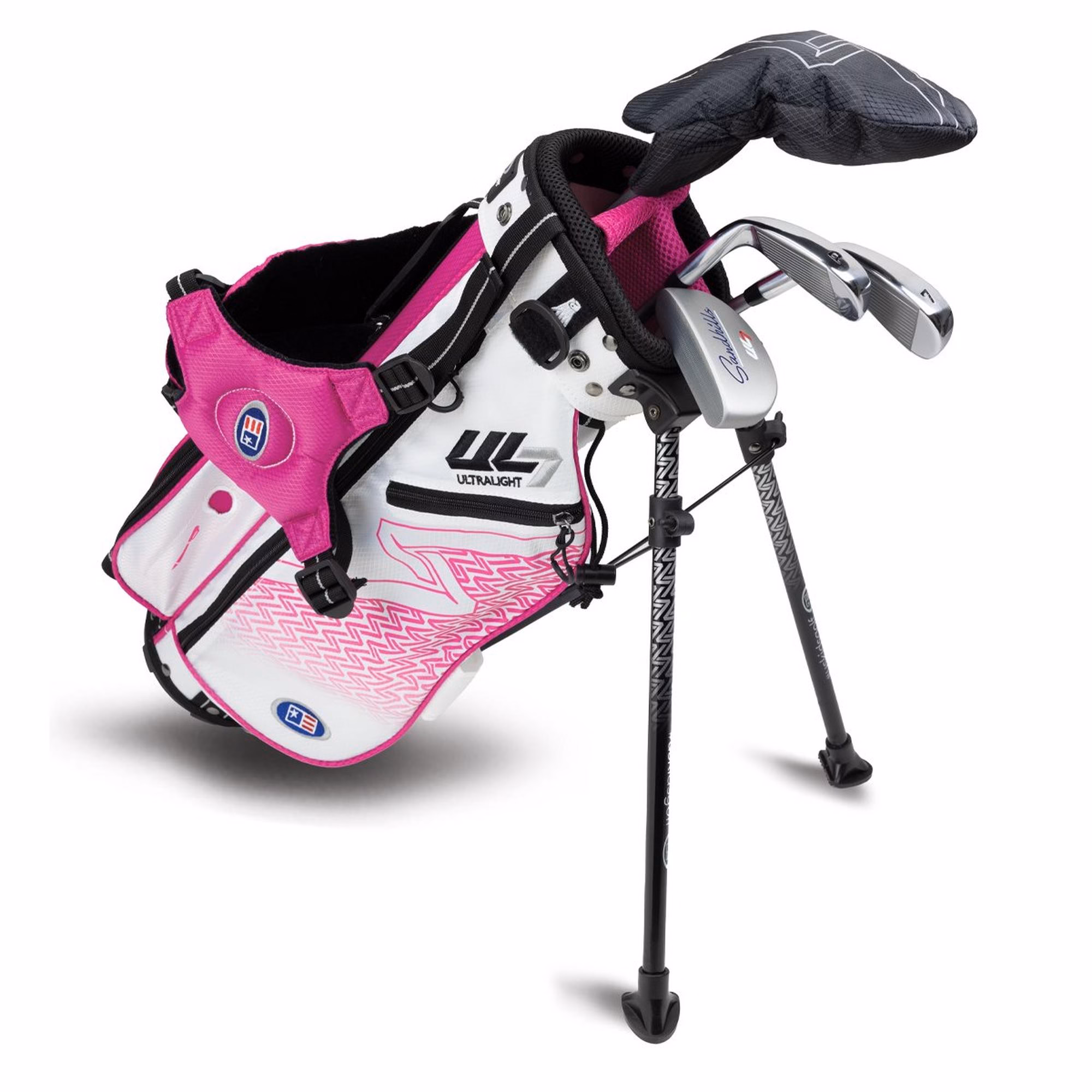 US KIDSUL7 Junior 42 Inch 4-Piece White Stand Bag Package Set