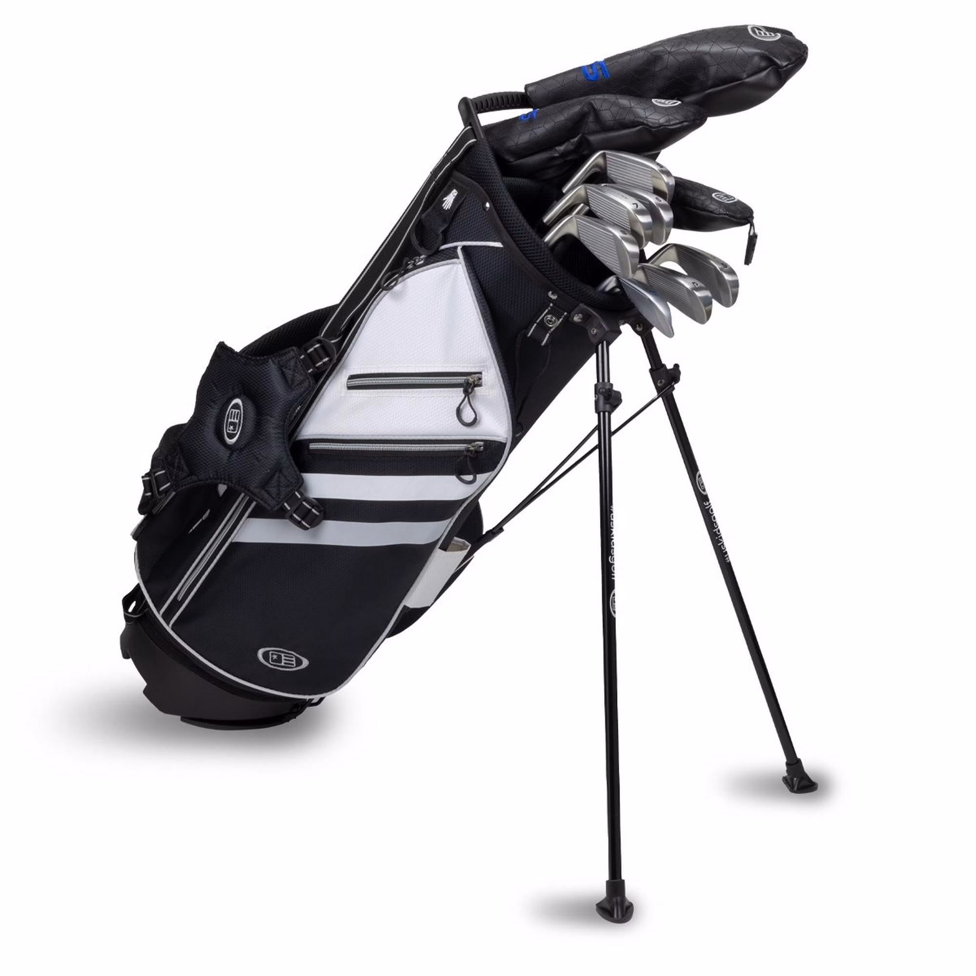 US KIDSTS5 Junior 51 Inch 10-Piece Black Bag Package Set with Graphite Shafts