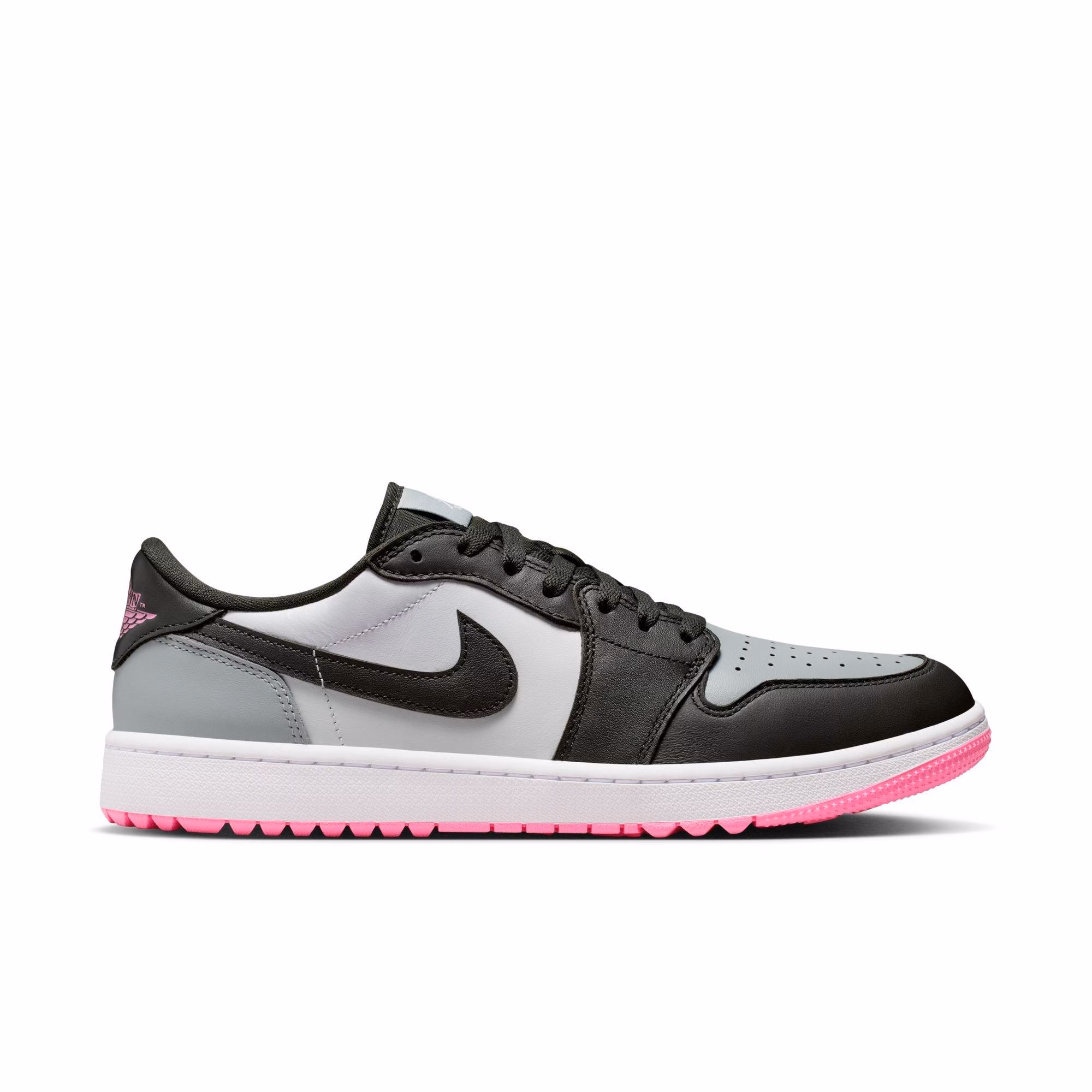 JORDANAir Jordan 1 Low Spikeless Golf Shoe - White/Black/Pink