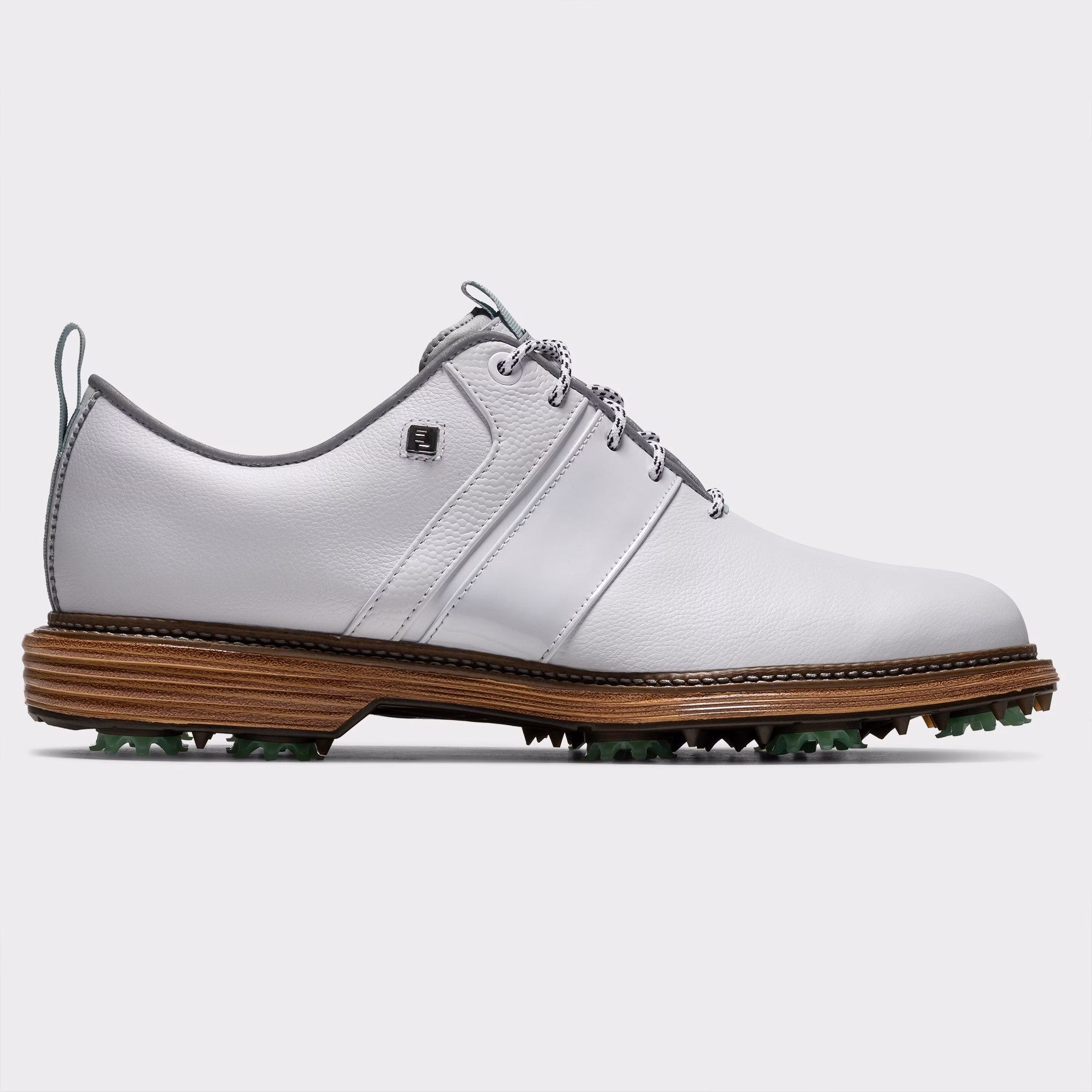 FOOTJOYMen's LE Todd Snyder x Premiere Series Packard Spiked Golf Shoe - White/Grey/Mint
