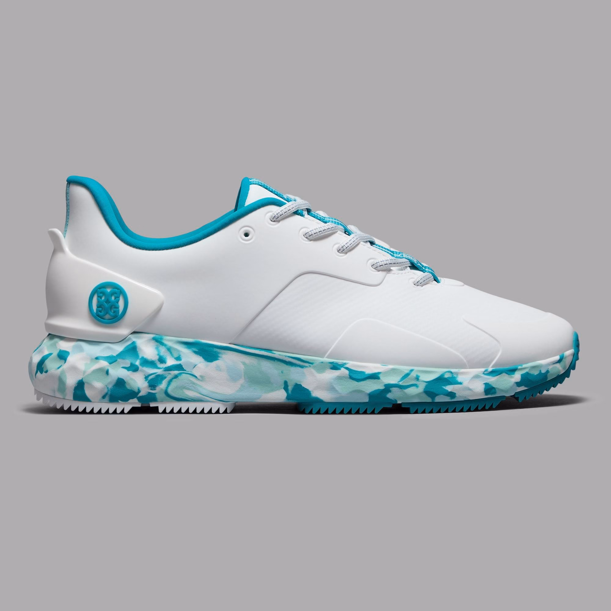 G/FOREMen's MG4+ Spikeless Golf Shoe - White/Teal