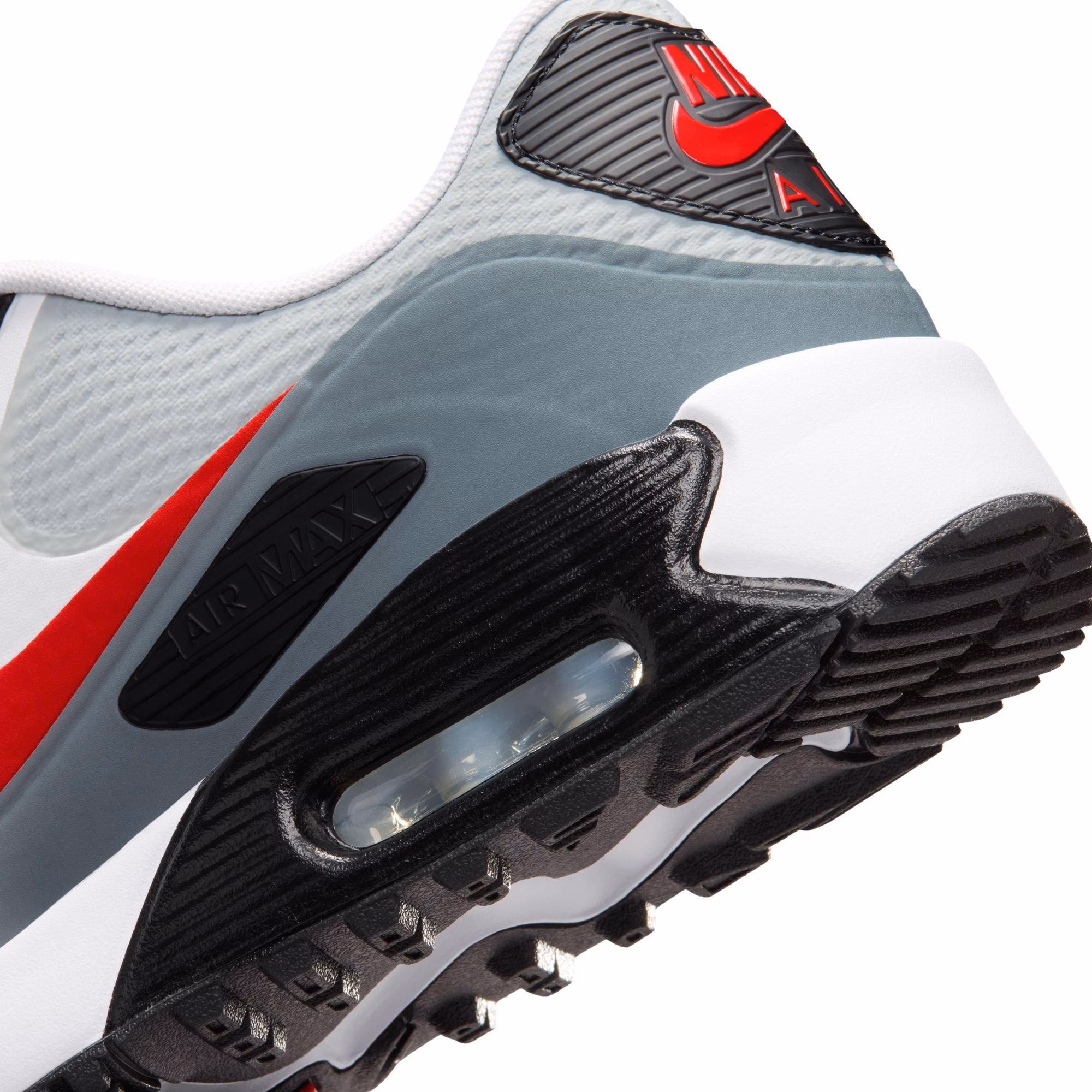 NIKEPrior Generation - Air Max 90 Spikeless Golf Shoe - White/Grey/Red