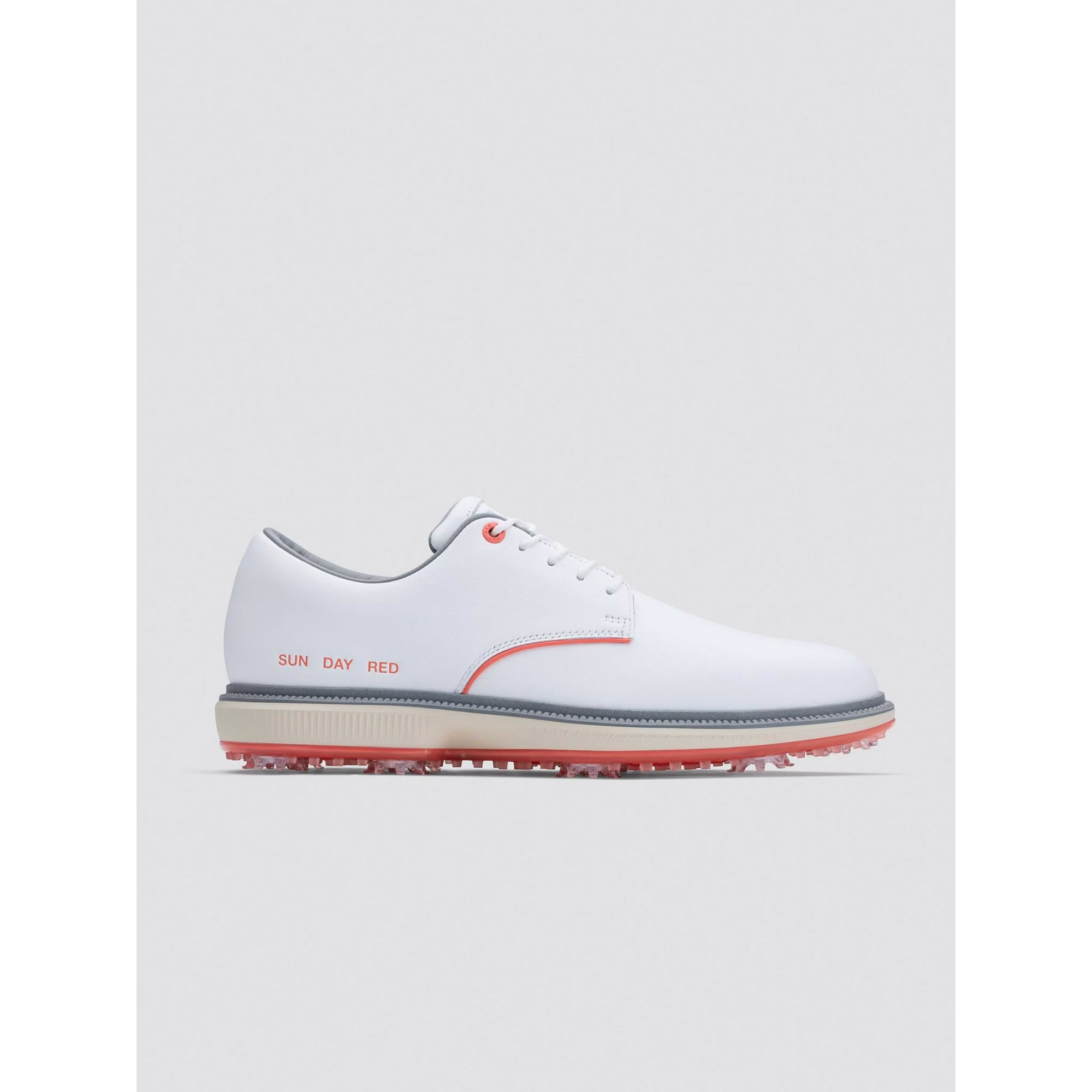 SUN DAY REDPrior Generation - Men's Pioneer Willow Spiked Golf Shoe - White/Spice