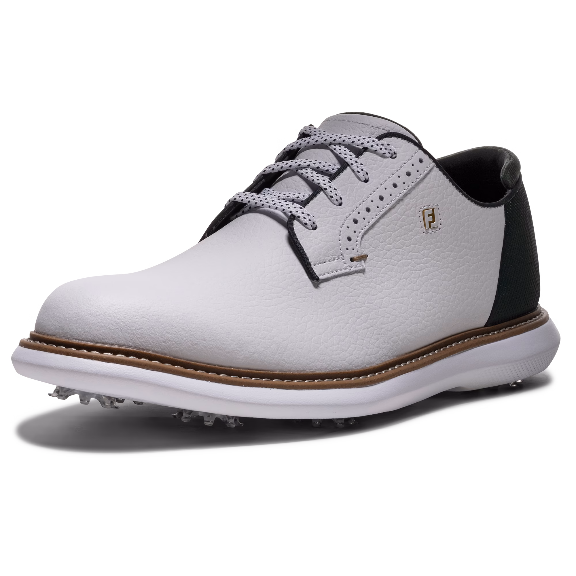 FOOTJOYMen's Traditions Spiked Golf Shoe - White/Green